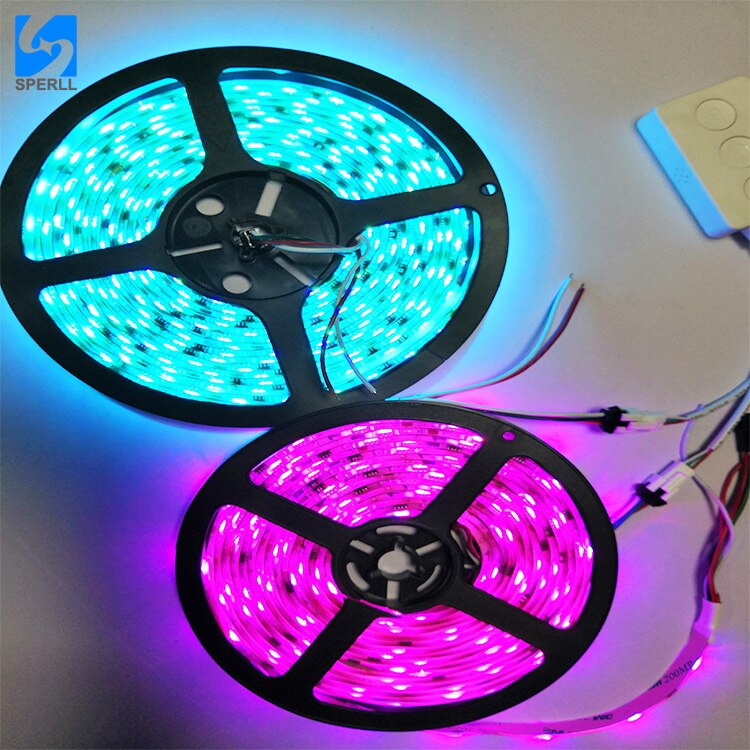 SP601E;led bluetooth pixel controller;dual output;supports both smart phone APP and RF remote;DC5-24V input