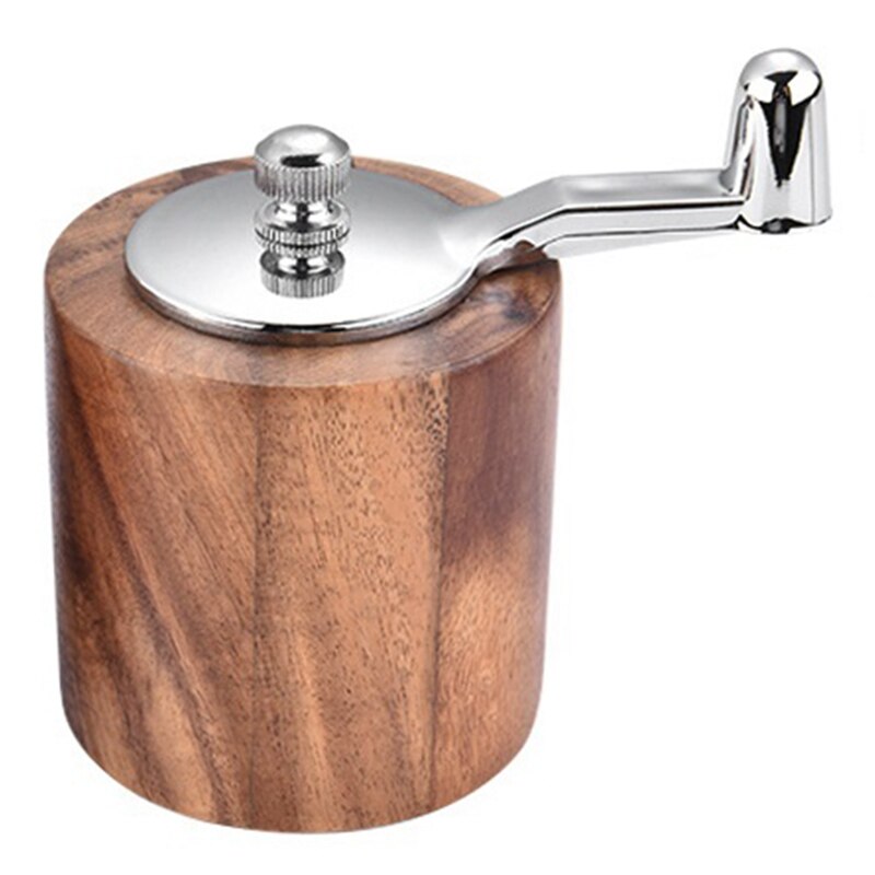 Hand Crank Houten Pepermolen Zout Shaker Met Handvat En Verstelbare Keramische Rotor Zout En Pepermolen: A