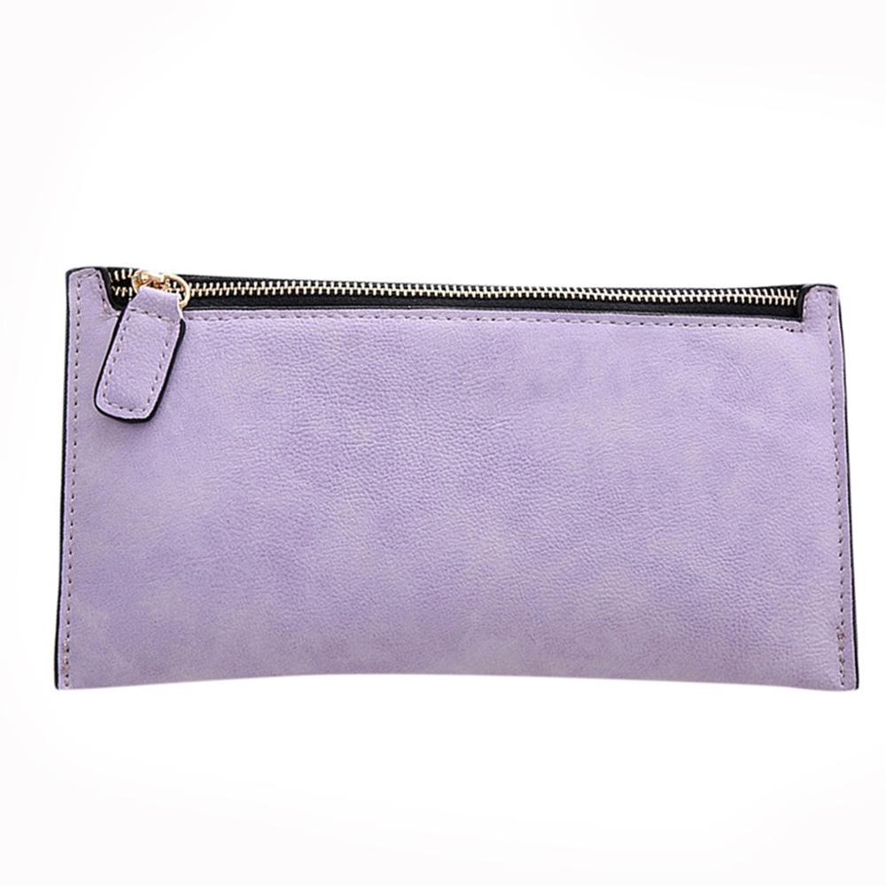 2020 nowych moda kobiet urząd dama poliuretanowa długa torebka sprzęgła zamek biznes etui z miejscem na karty dużej pojemności portfel кошелек: Lawenda