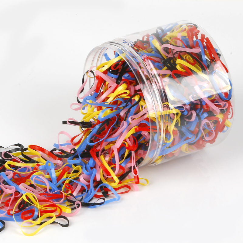 500pcs/bag Child Baby Braider for Hair TPU Disposable Elastics Hair Bands Girls Ponytail Holder Rubber Bands Hair Styling Tool: mix4