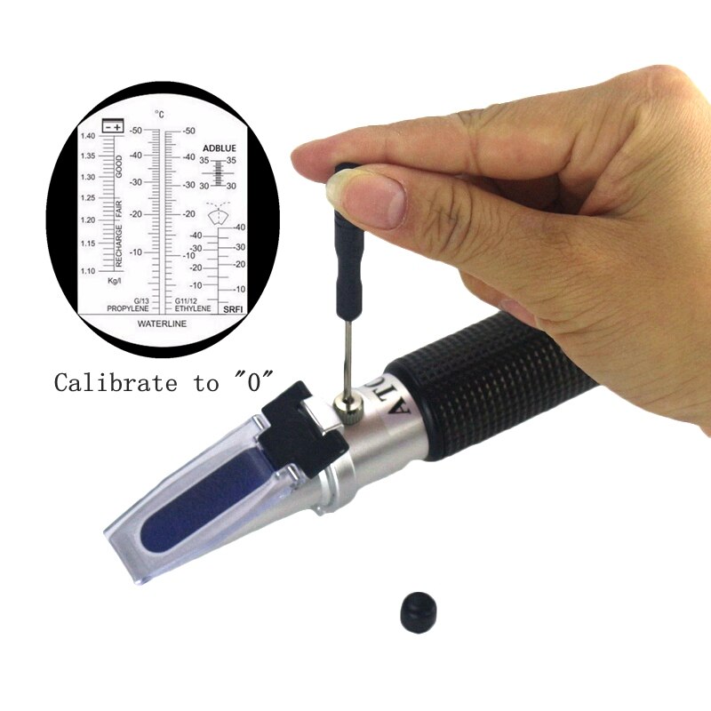 Håndholdt antifreez refraktometer frysepunkt urea adblue batteri væske glas vandtester værktøj 4 in 1 med atc