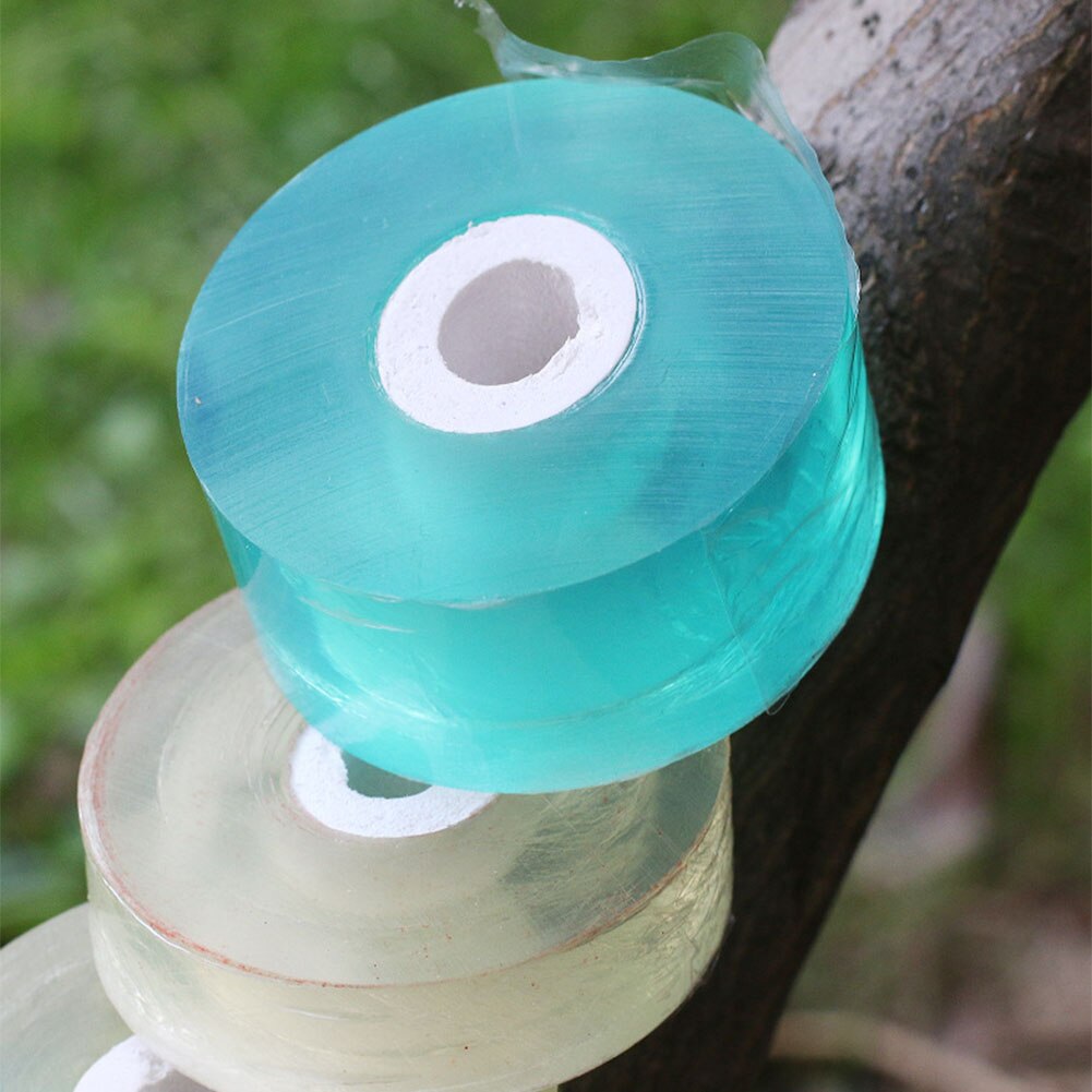 2Cm Breed Pvc Fruit Boom Enten Tape Wrapping Film Zelfklevende Plastic Film Wikkelen Tape Rekbaar Tuinieren Tape