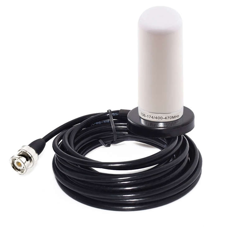 Køretøj / bil mobilradio vhf / uhf dual band antenne bnc hanstik magnetisk basemontering 5m rg58 kabel til  bc125at scanner