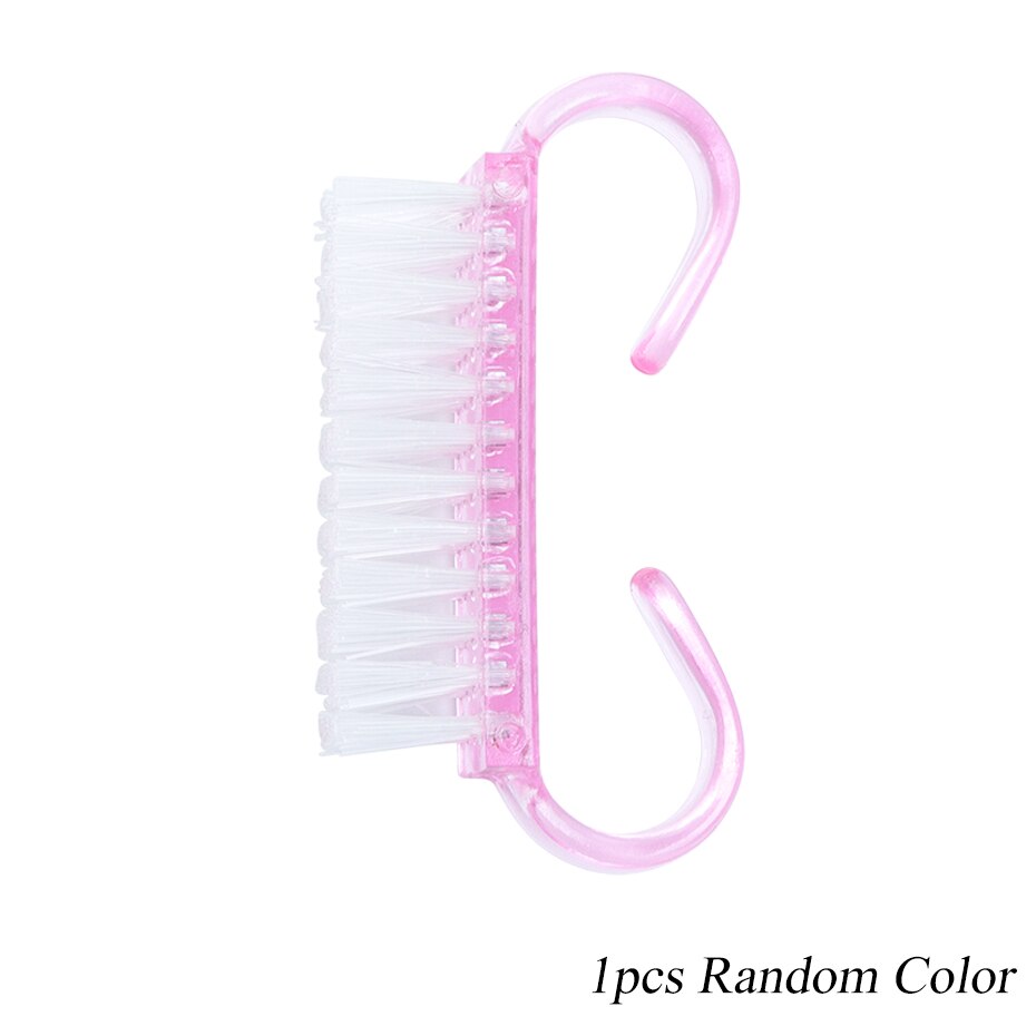 6 tipos de cepillos de limpieza de uñas, lima suave para quitar el polvo, limpiador de manicura y pedicura para Gel acrílico UV, accesorios para el cuidado de las uñas, BE095-1: 03