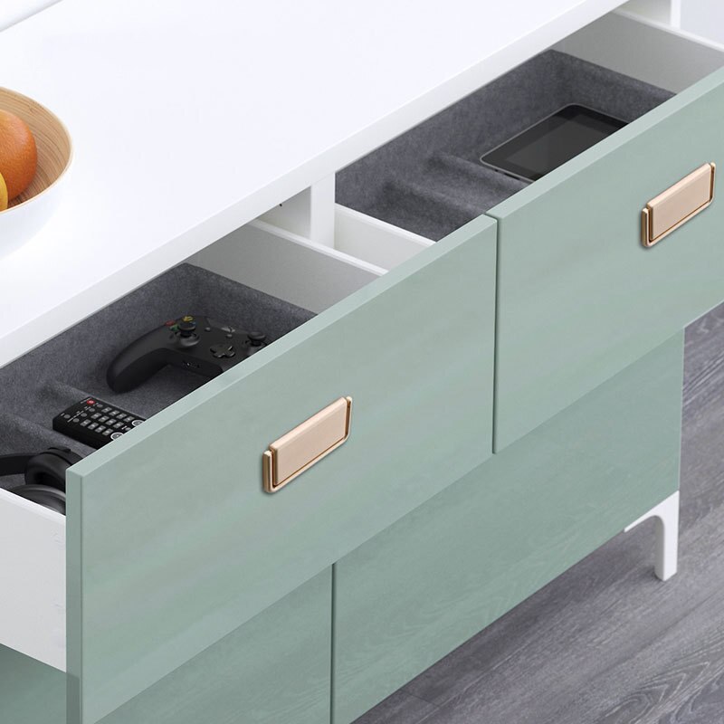 Modern Simple Drawer Wardrobe Door Handle Simple European Concealed Cabinet Door Handle Furniture Hardware Drawer Flush Knobs