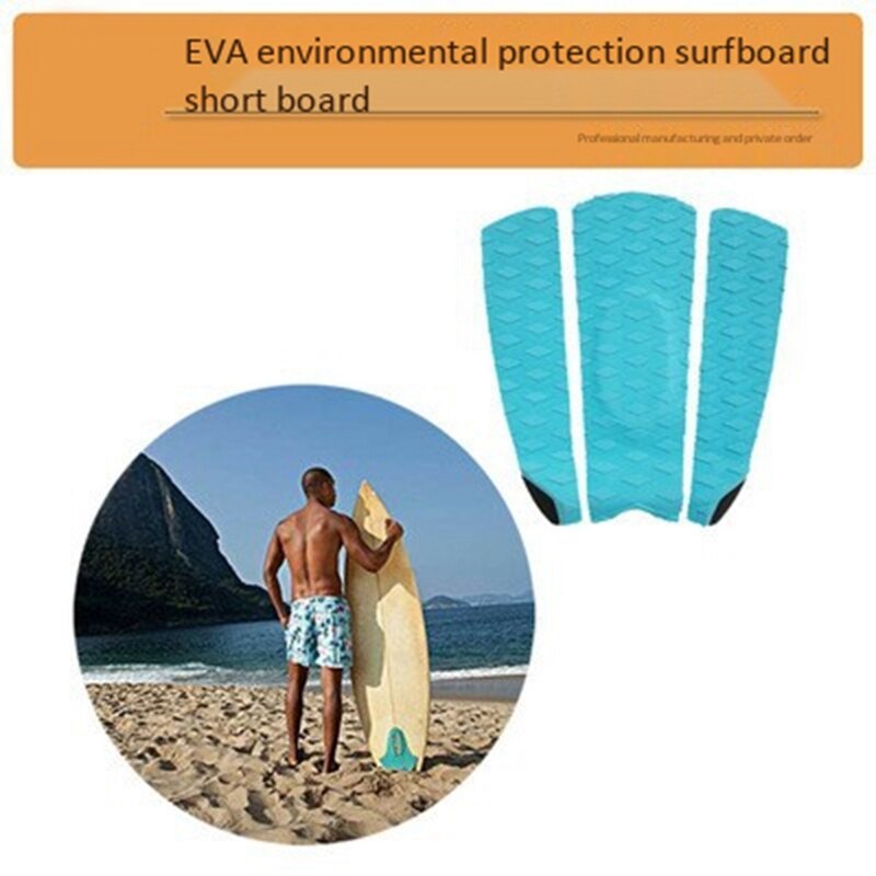 3 PCS Surf Pad EVA Tail Pads Surfboard Surfing Mat Surfboard Anti-Slip Traction Pad Water Sports Surfing Accessories
