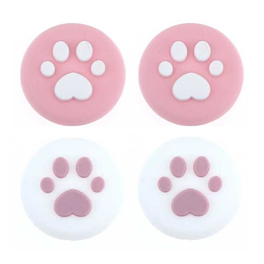 YuXi 4pcs Cat Paw Thumb Stick Grip Cap Joystick Cover For Nintend Switch Lite NS Joy-Con Controller Gamepad Thumbstick Case: A A J J