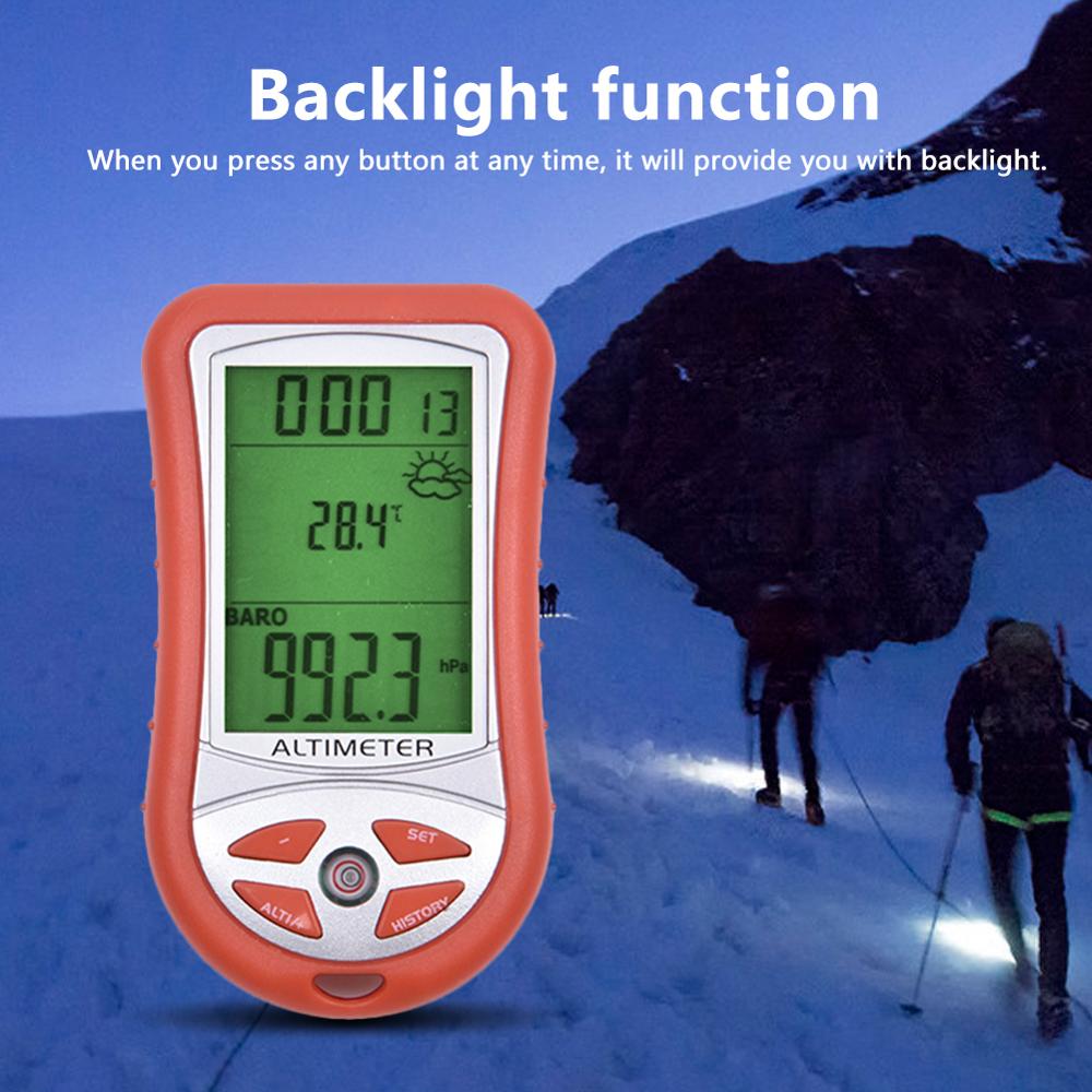 7 in 1 Electronic Handheld Altimeter Thermometer Weather Forecast Portable for Outdoor Camping Hiking Climbing Altimeter Tools