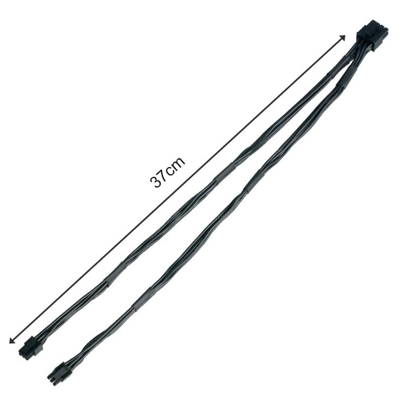 Dubbla mini 6 stift  to 8 stift bild grafikkort strömkabel pci express strömadapter kablar 37cm för pc server