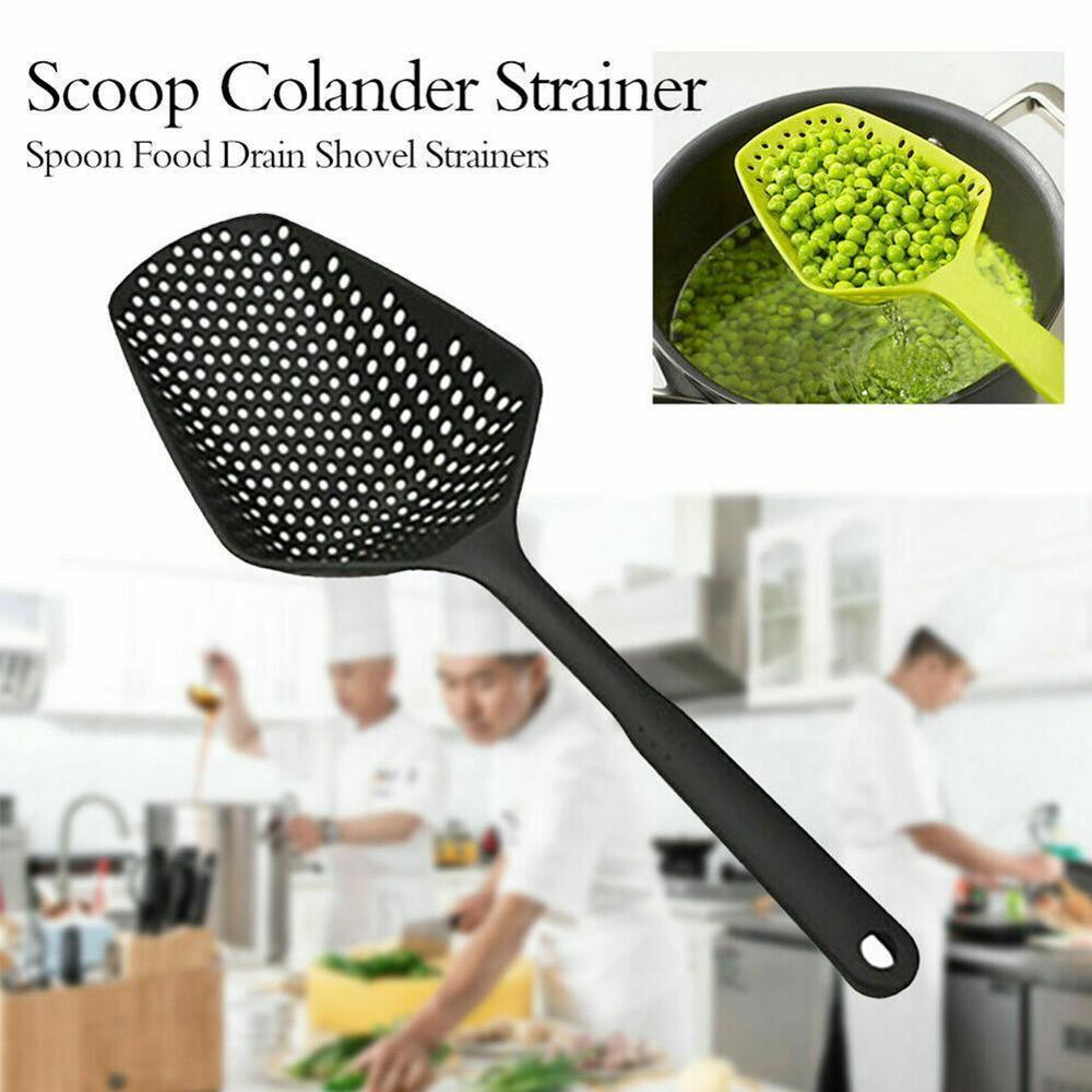 Colador antigoteo para agua de vegetales, accesorio de colador, pala de cocina, utensilio de cocina Co F3A4 1 unidad