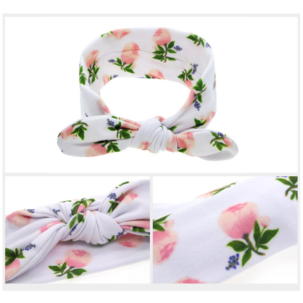 3Stck freundlicher Neugeborene Blumen- Stirnband Mädchen Baby Elastische Bowknot Zubehör Haarband einstellen Neue Headwear Jly15