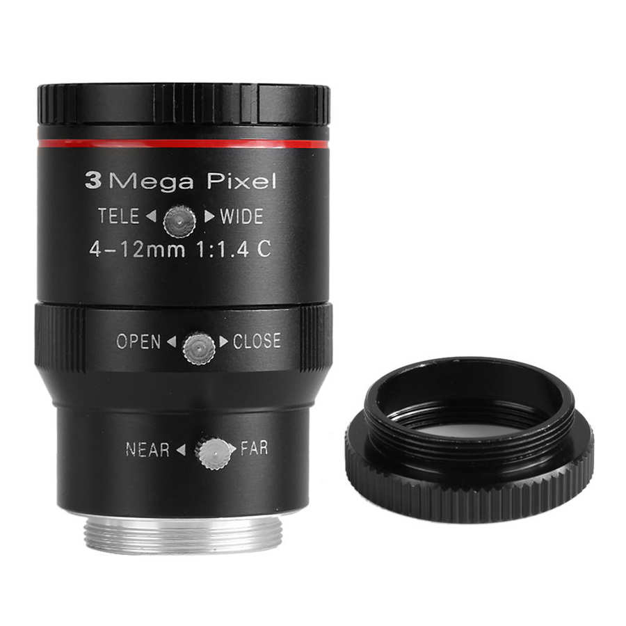 3MP Camera Lens 4-12Mm 1/2-Inch Cctv Lens Met Handmatige Zoom Poort C-Mount Ondersteuning voor Hoge-Pixel Bewakingscamera 'S Met Hoge