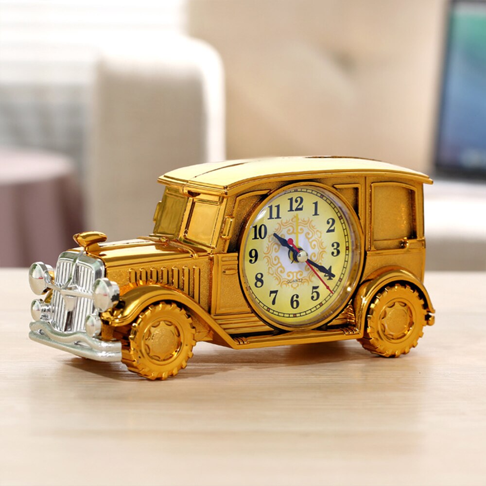 Réveil de voiture Vintage à piles, horloge analogique en plastique pour enfants, pour amis, décor de Table de chambre à coucher de maison