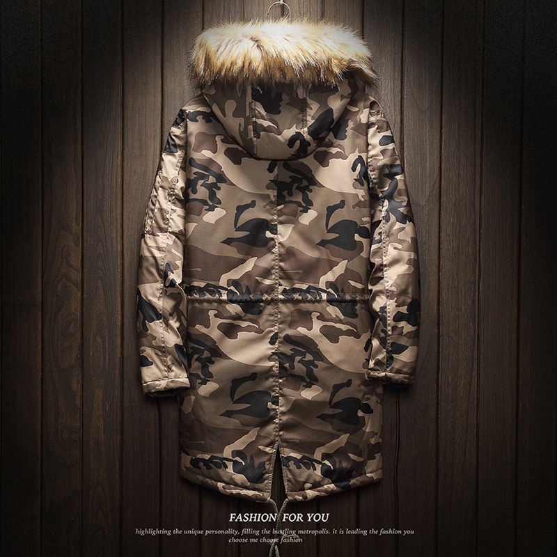 de camuflaje invierno abrigos acolchados calientes chaquetas ropa Parkas más tamaño asiático M-5XL cortavientos para hombre