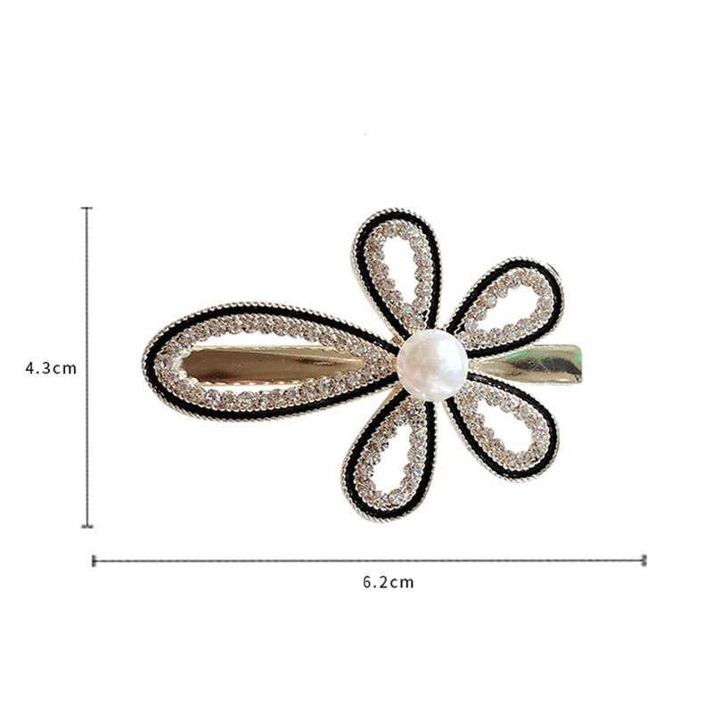 Horquillas para el cabello con diamantes de imitación para niña, horquillas para el cabello con flores y perlas de imitación, horquilla para el cabello con moño
