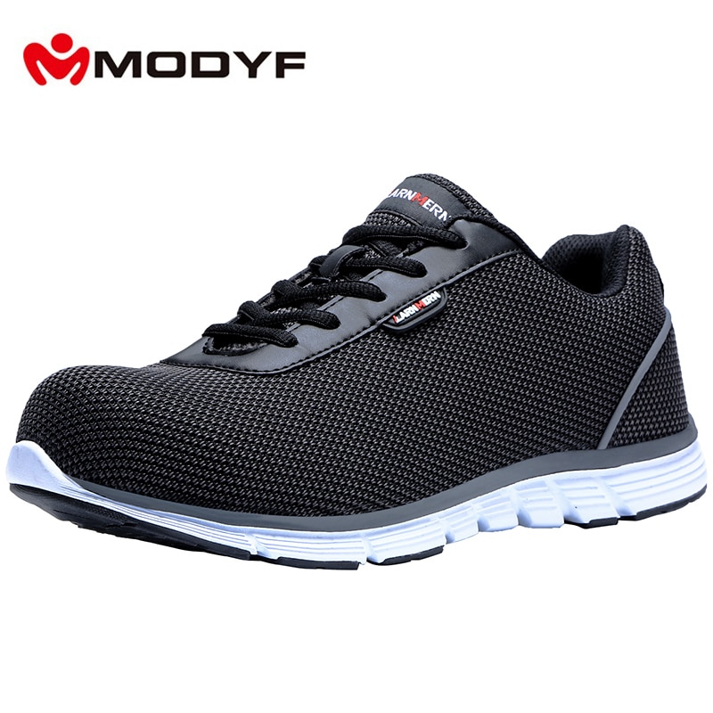 MODYF de trabajo de los hombres zapatos de seguridad zapatos puntera de acero ligero transpirable construcción calzado de protección Anti-smashing zapatos