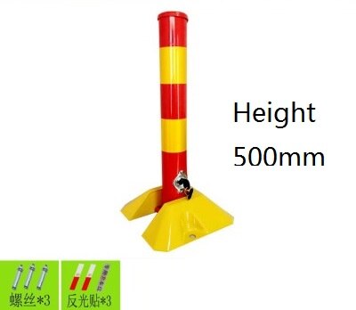 T-type shaped Stud upright column lock parking place car auto lock arch guardrail guar bar crash barrier stop ground wheel lock: 2003A45-12