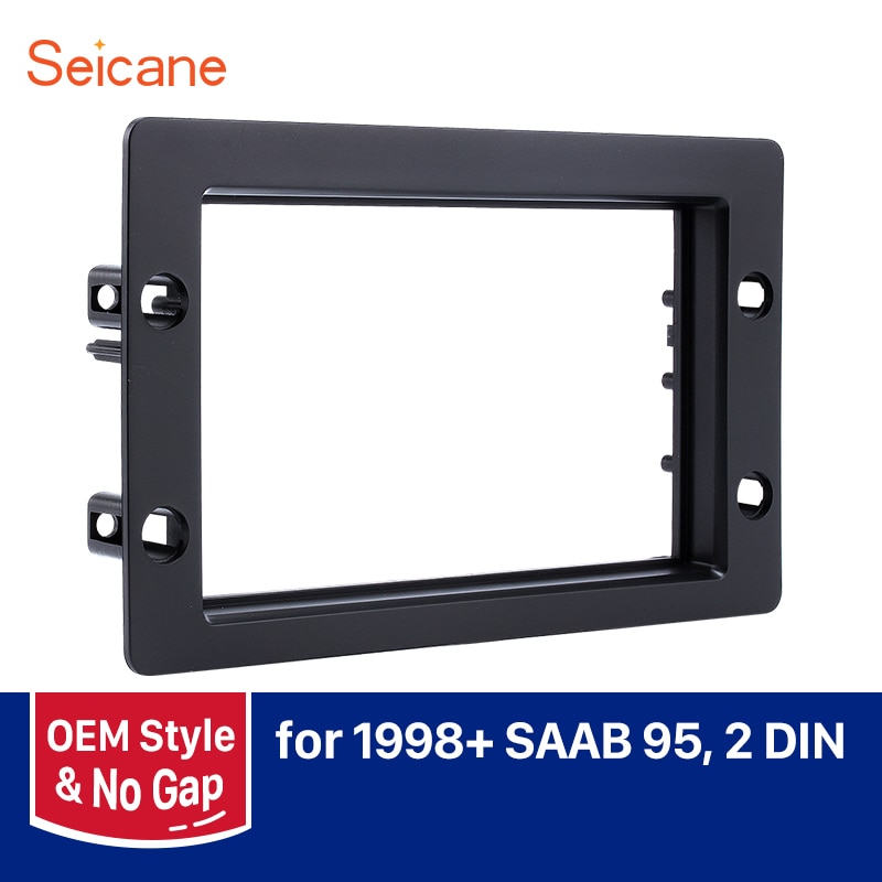 Seicane-Fascia stéréo Double Din | Pour 1998 + SAAB 95, pour tableau de bord CD DVD GPS adaptateur raccord cadre Radio