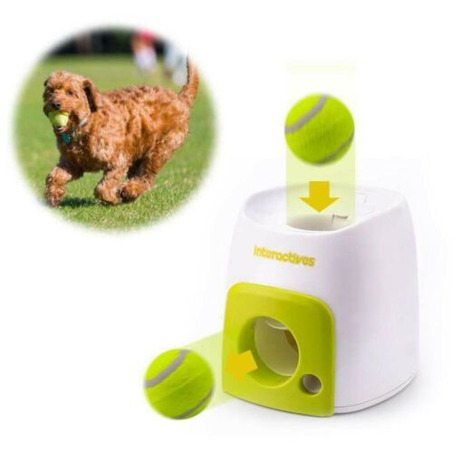 Dog Tennis Ball Thrower Pet Dog Chewing Toys Automatic Throw Machine Interactive Training Device Pet Supplies Dog Accessories