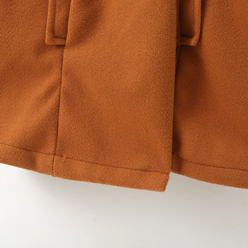 Abrigo de lana para bebé y niña, de Lana, abrigo largo medio de color sólido para tiempo libre, chaqueta cálida de otoño, ropa para niños de edad,