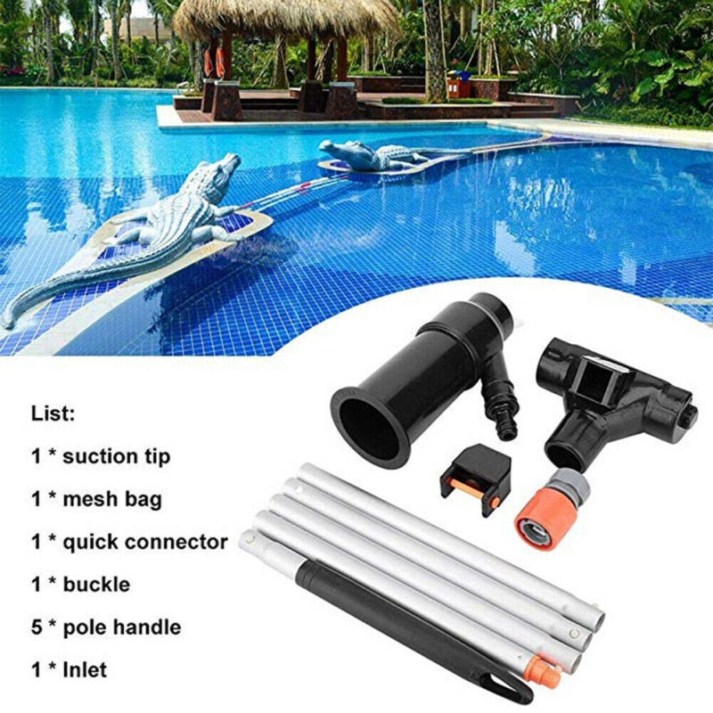 Portable Swimming Pool Pond Vacuum Cleaner Tub Cleaning Brush Vacuum Hose Kit For Outdoor Pool Pond Clean Tools