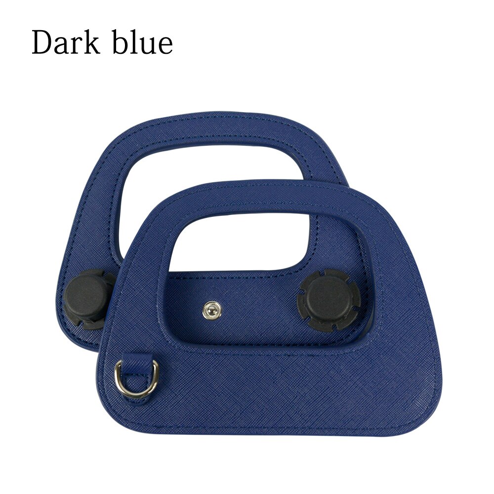Tanqu Colorful D Buckle Ring Oblong Faux PU Leather Handle for Obag 50 Bag Handle for O Bag 50 Handbag Accessory: dark blue