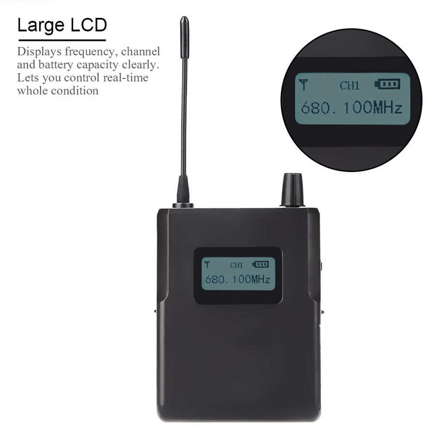 Para ANLEON S2-R antena de alta sensibilidad Monitor de etapa inalámbrica 670-680MHz receptores de sonido claro Monitor de escenario con auriculares