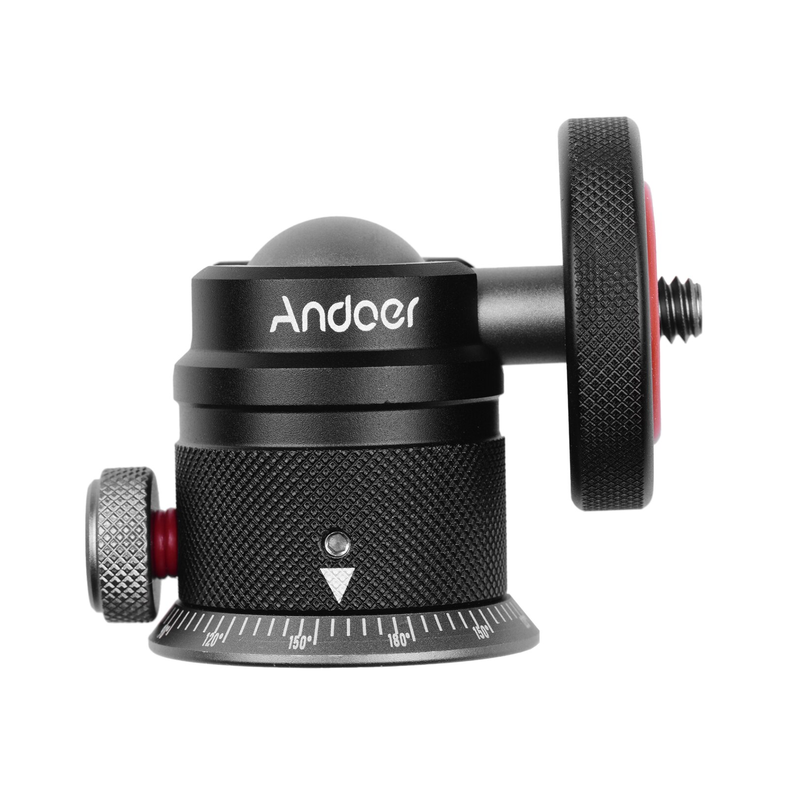 Andoer-trípode de aleación de aluminio con cabezal de bola, Base panorámica escalada, montaje Universal 1/4 para trípode de cámara sin espejo DSLR