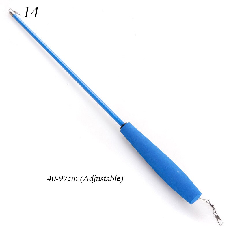 L40 cute cat toys 1pc cat feather toys, kitten interactive teaser bell feather stretch fishing rod play wand pets replacement head: 14