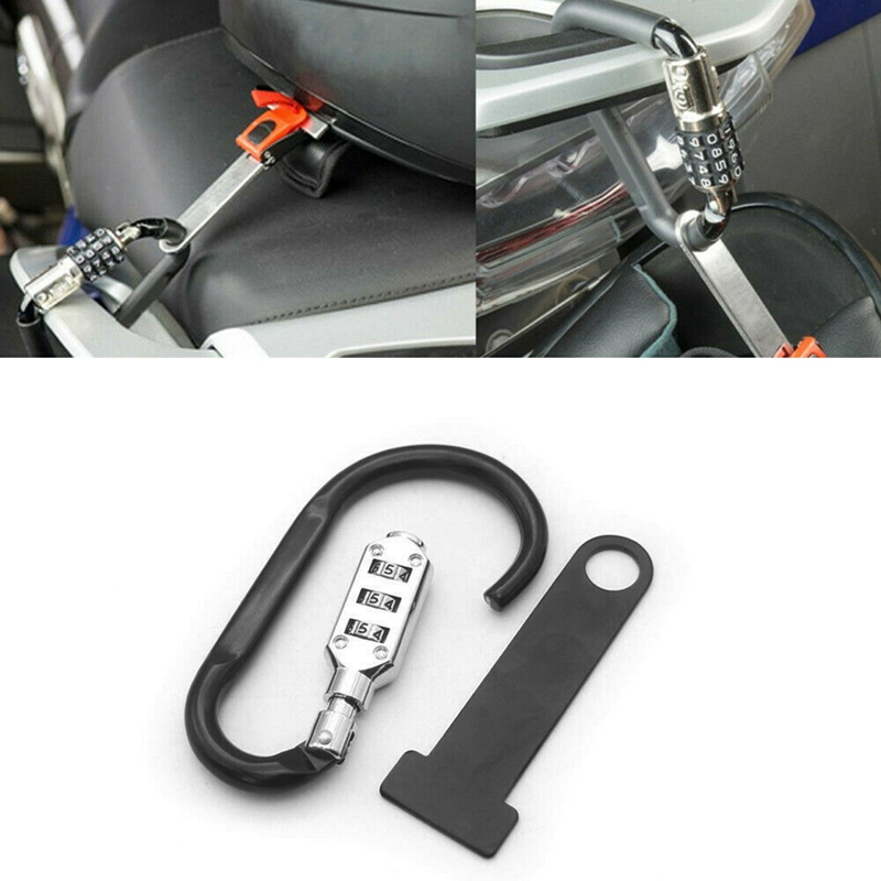 Motorcycle Helmet Lock Anti-Theft Open Face Helmet Lock Fastener + T-Bar for Racing Motorbike Bike Helmet Lock: Default Title