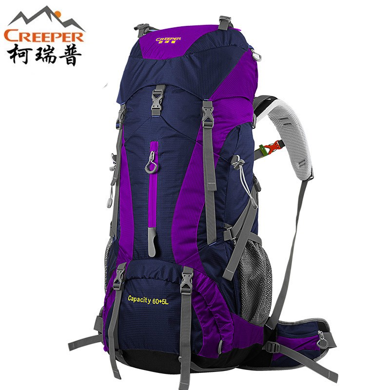 Creeper Impermeabile Professionale di Trasporto libero Zaino Telaio Interno Arrampicata Campeggio Trekking Zaino Alpinismo Bag 60 + 5L