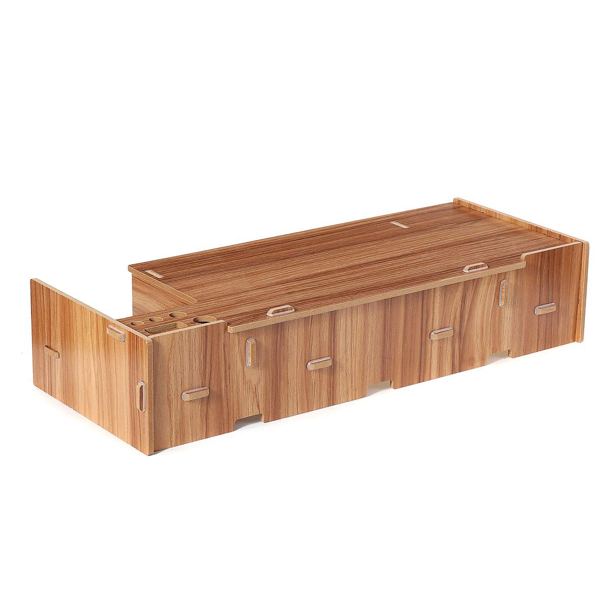 2-Tier Plank Laptop-Stand-Houder Hout Desktop Monitor Stand Computer Monitor Scherm Riser Plank Plint Laptop stand Bureau Houder