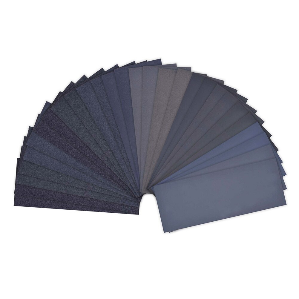 carborundum Sandpaper 36pcs наждак 400 - 3000 Grit Wet & Dry for Automotive Sanding Wood Furniture Finishing Metal Work