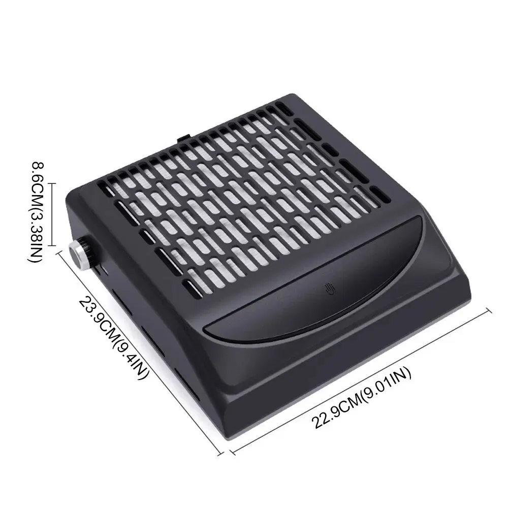 100W krachtige nagelstofafscheider absorber voor manicure geluidsarm professionele nagelstofzuiger stofafzuiger voor acryl