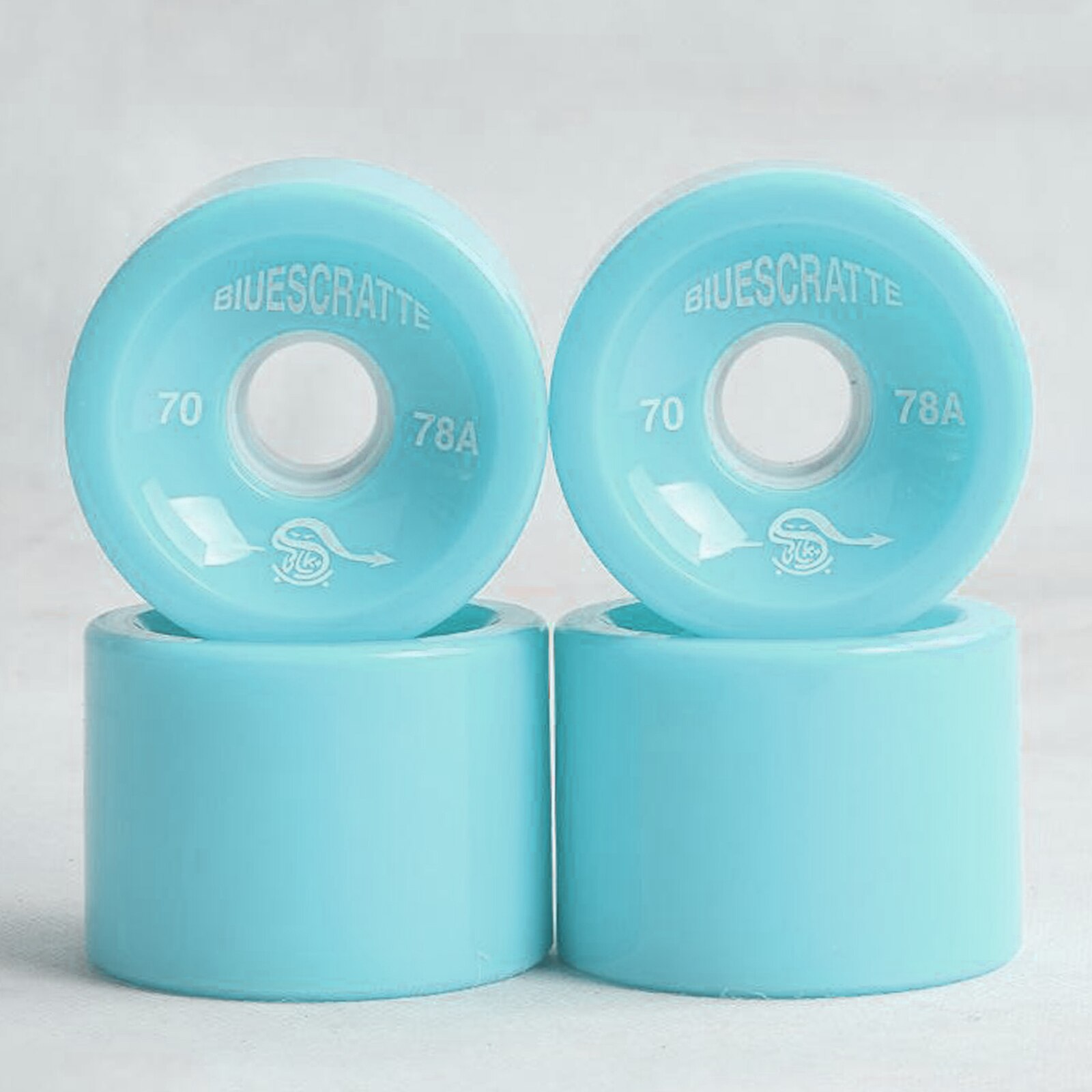 4Pcs 78A Skateboard Wheels 70X51mm Roller Cruiser Repair Maintenance Parts: Light Blue