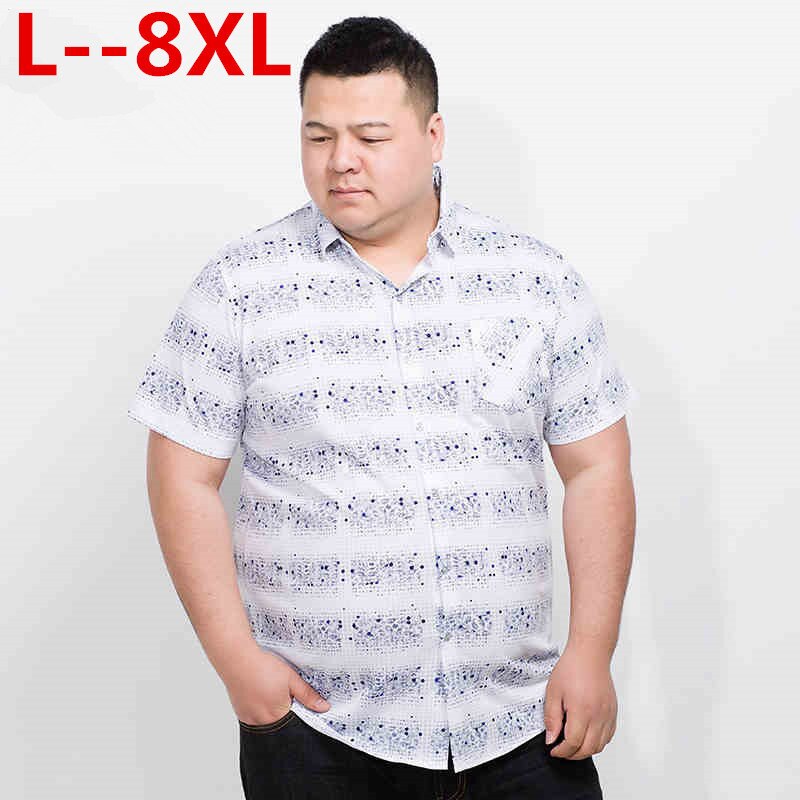 De talla grande 10XL 8XL 6XL 5XL nueva camisa casual corta para Hombre Ropa de camisa a rayas para hombre de Camisa de algodón a cuadros