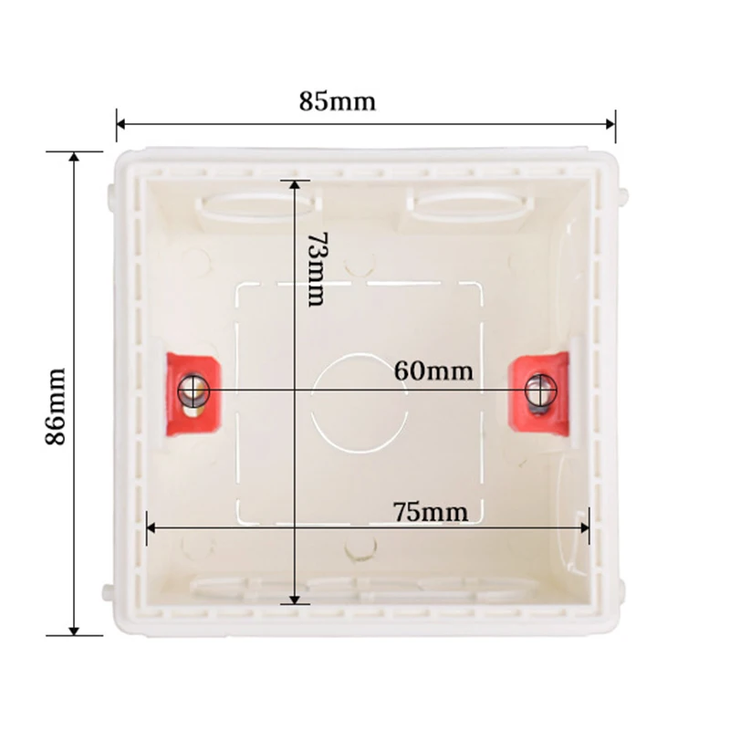 Installation of 86 Universal Wall Switch Socket, Bottom Box Box Flame-retardant Wiring Square Bottom Box Switch Installation