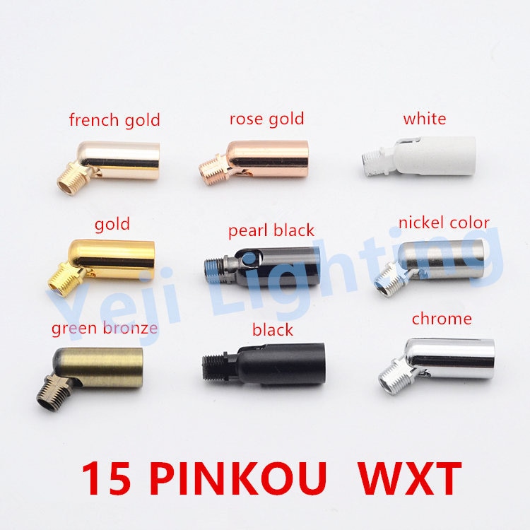 Universal head M10 M8 inner thread outside teeth 180 degree turn ceiling rose canopy adapter lamp base connector iron plating