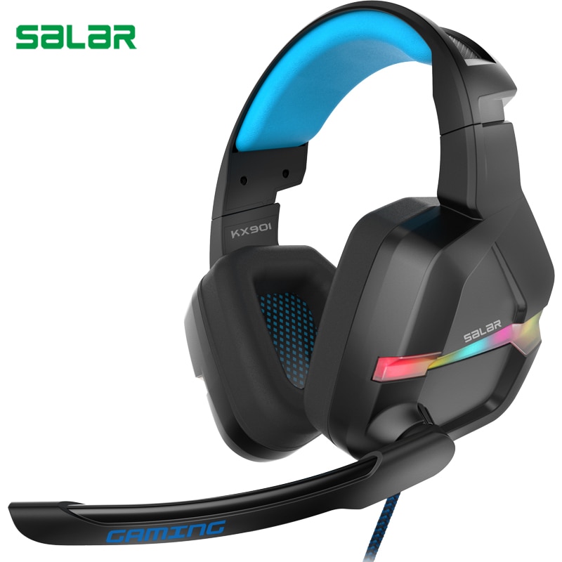 Salar KX901 Gaming Headset Wired Hoofdband met Mic/LED Licht Over Ear Stereo Deep Bass voor Computer Gamer Oortelefoon hoofdtelefoon