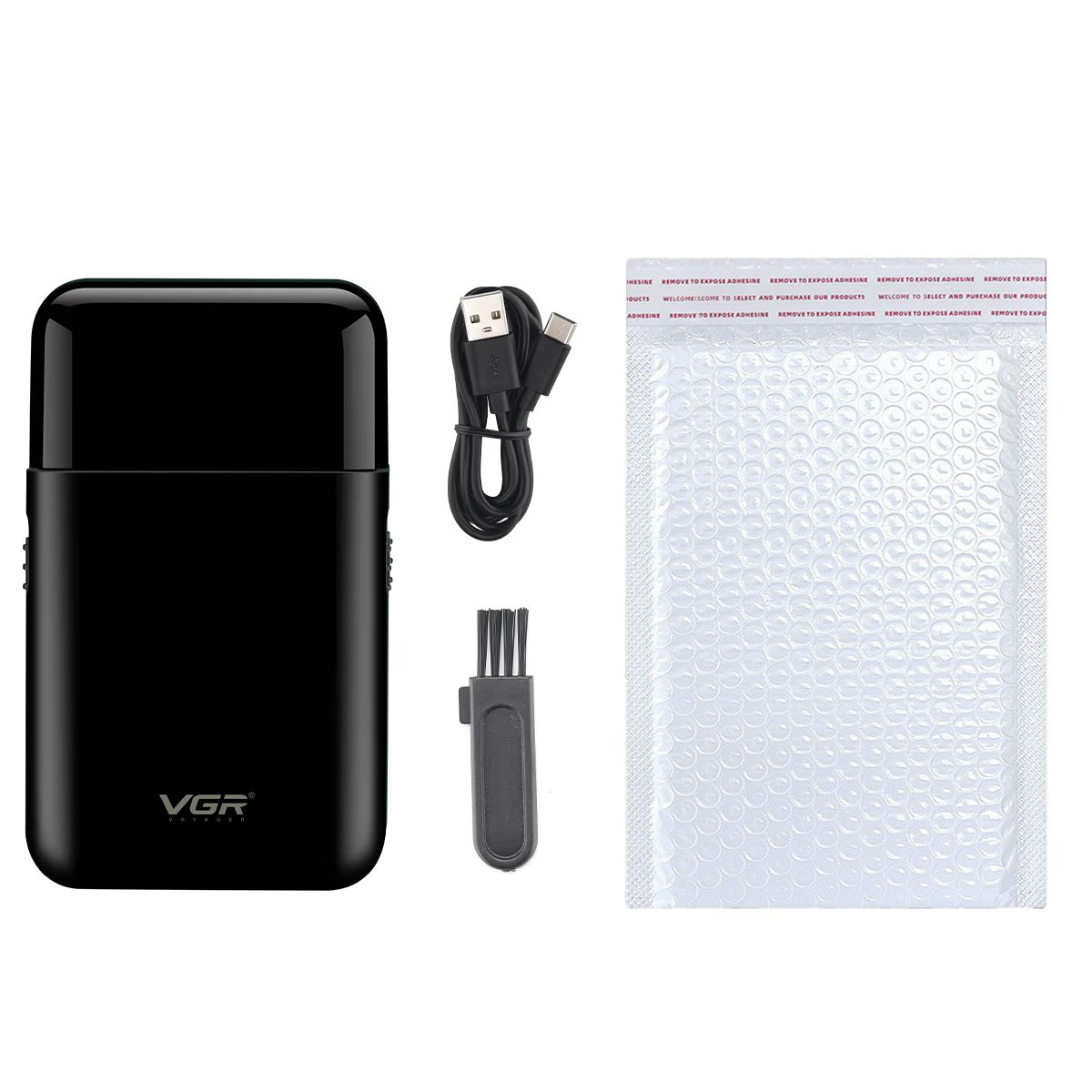 VGR Scheerapparaat Professioneel Baard Trimmer Oplaadbaar Scheermessen Reciprocating Folie Scheerapparaat Draagbaar Mini Dubbel Blad Scheerapparaat Mannen V-390: Oranje