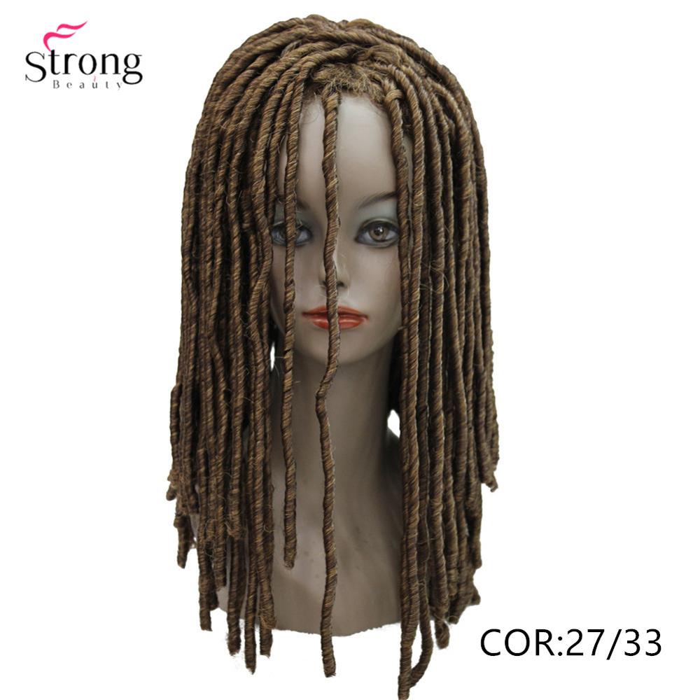 StrongBeauty Twist Haar Viertelnote Zöpfe Perücken Synthetische Dreadlocks Zöpfe Haar Perücke: 27-33