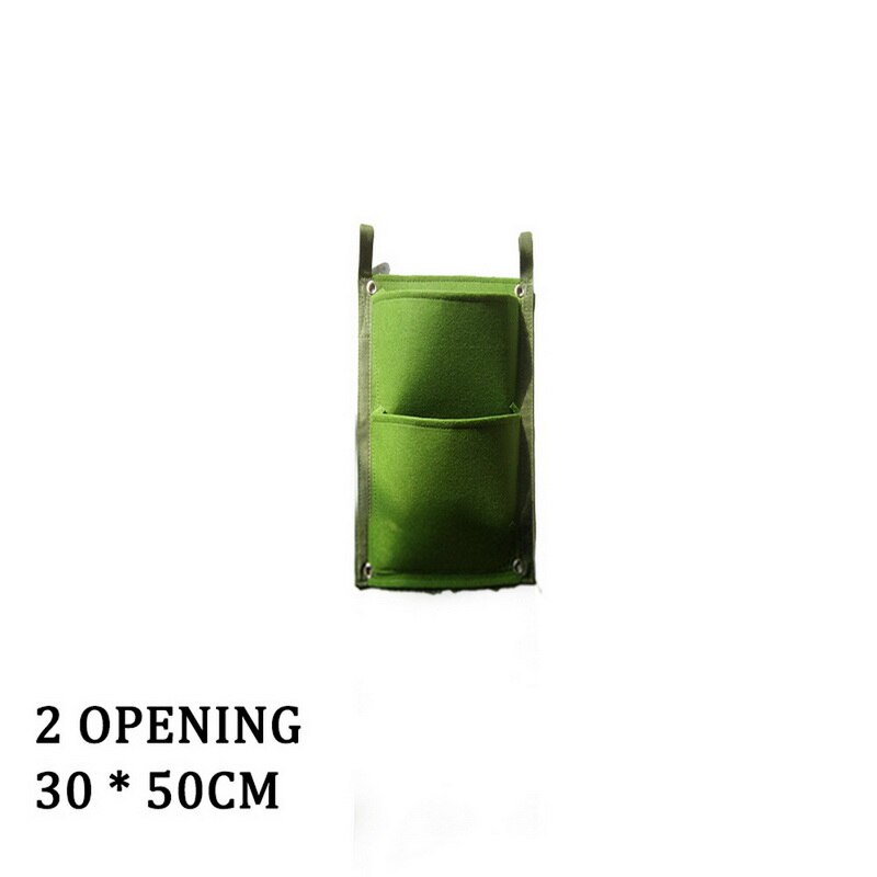 Garden Wall Hanging Planting Bags Green Plant Grow Planter Vertical vegetable Garden Decoration Supplies Plants Bags: green 30x50cm 2bags