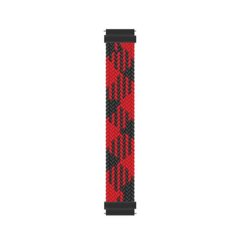 Correa de nailon para Honor Watch GS Pro, Correa trenzada de un Solo bucle para Huawei Honor Watch GS Pro, Correa de repuesto: S / Red between black