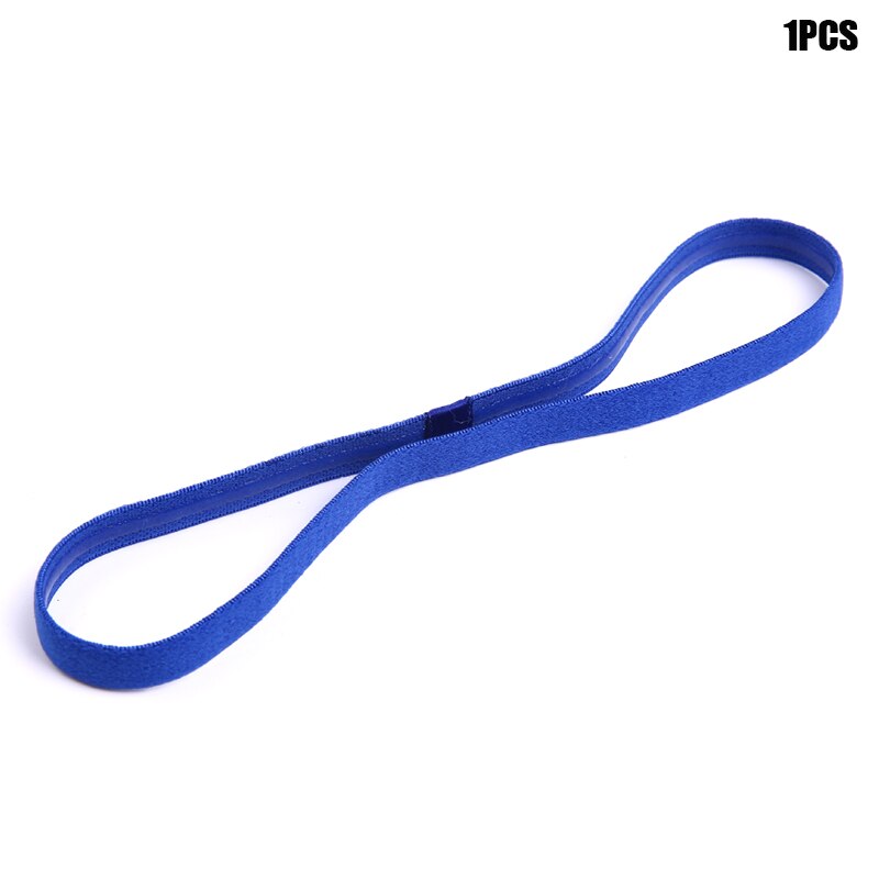 1pcs Head Band Head Wrap Ponytail Holder Elastic Solid Color Hair Rope Band NIN668: royal blue