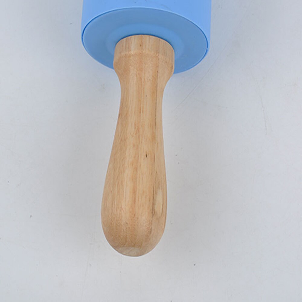 Deeg Roller Silicone Houten Keuken Pin inch Meel Bakken Tools Rolling 23cm Handvat Koken Non-stick Gebak 4