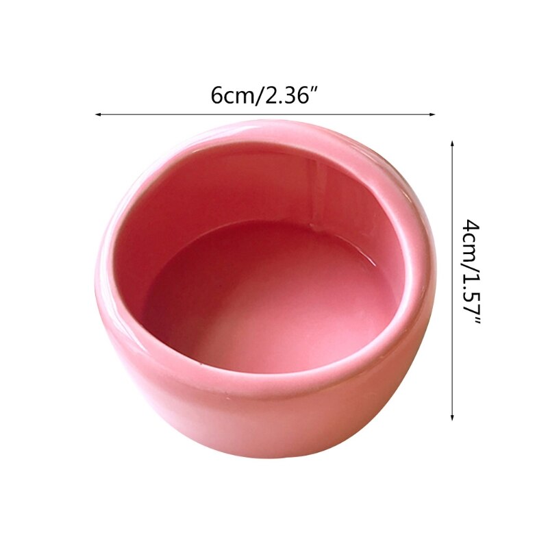 Cuenco de comida para hámster, cuencos de cerámica para alimentación de animales pequeños, plato de agua para roedores, novedad de