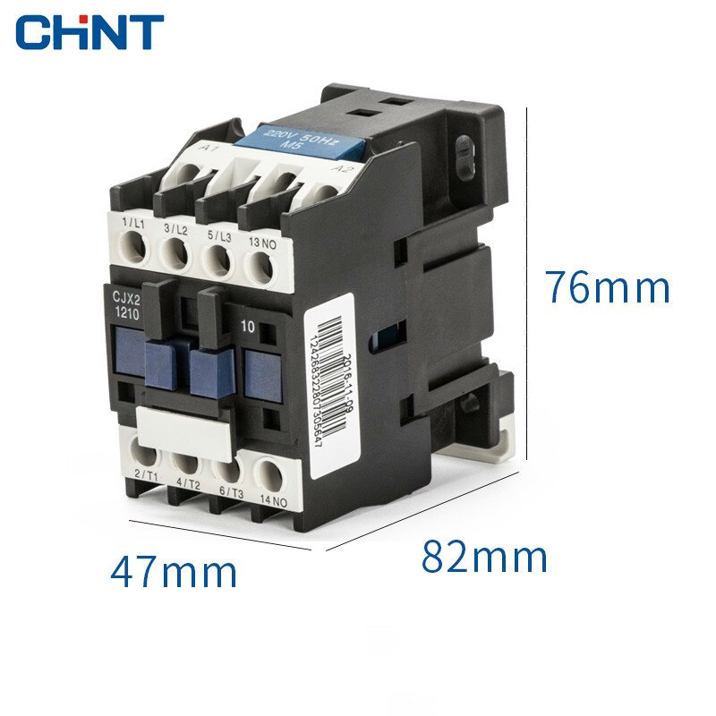 CHINT Communication Contactor Cjx2-1210 12a Single-phase 220V Three-phase 380V 110V 24V