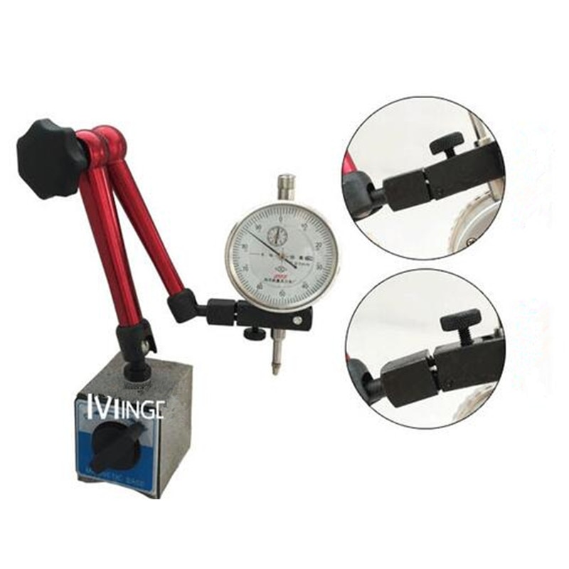 Mini Universal Flexible Magnetic Base Dial Test Indicator with 2 IN 1 Dial Indicator 0-0.8mm/0.01mm