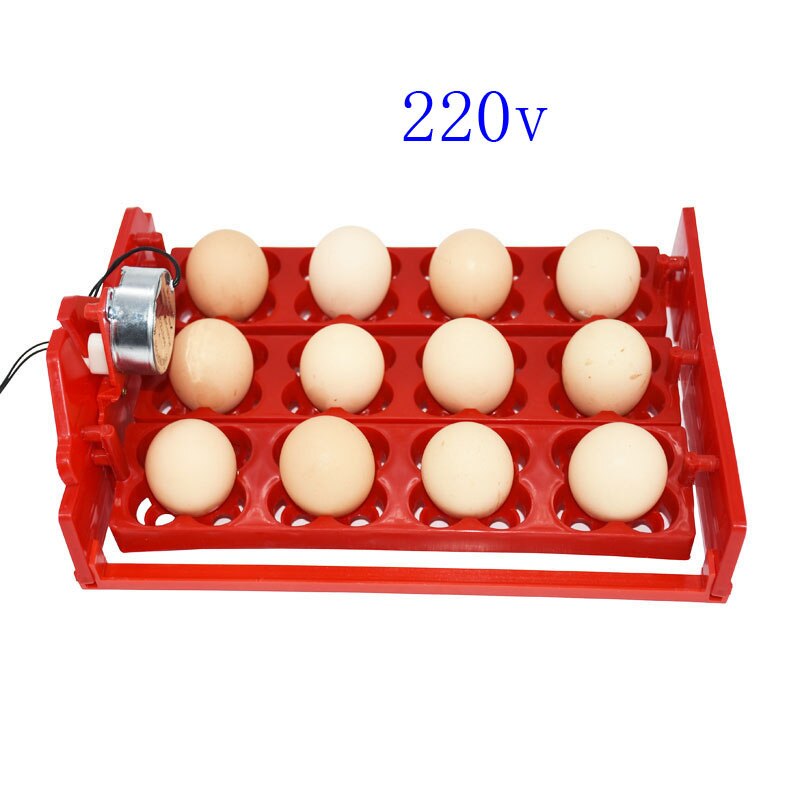 12 æg /48 fugle æg inkubator drej æg bakke 220v/110v kylling fugl automatisk inkubator fjerkræ inkubator udstyr 1 sæt: 220v