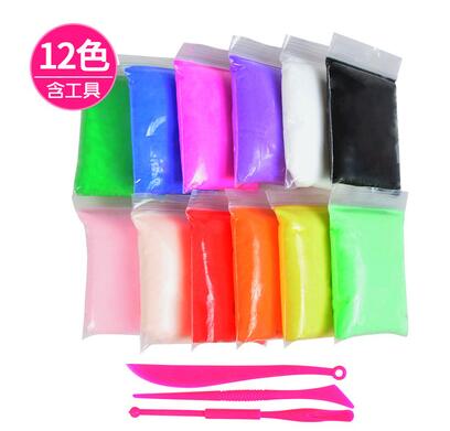 36/24/12 Colors Air Dry Light Clay With 3 Tool Educational Toy Colorful Plasticine Polymer DIY Soft Kid Girl: 12colors